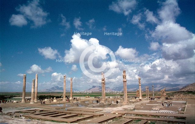 Ruins of the Apadana, Persepolis, Iran. Creator: Vivienne Sharp.