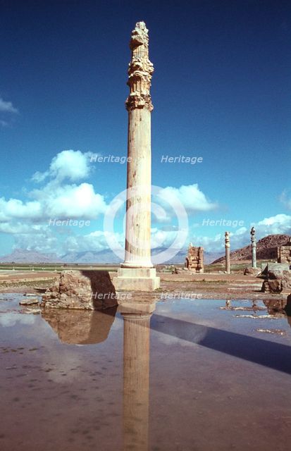 Ruins of the Apadana, Persepolis, Iran. Creator: Vivienne Sharp.