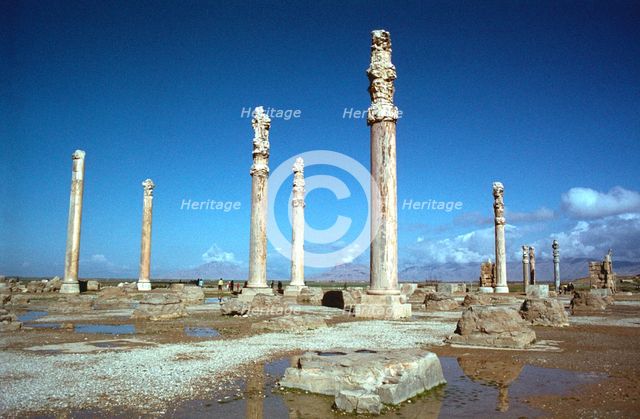 Ruins of the Apadana, Persepolis, Iran. Creator: Vivienne Sharp.