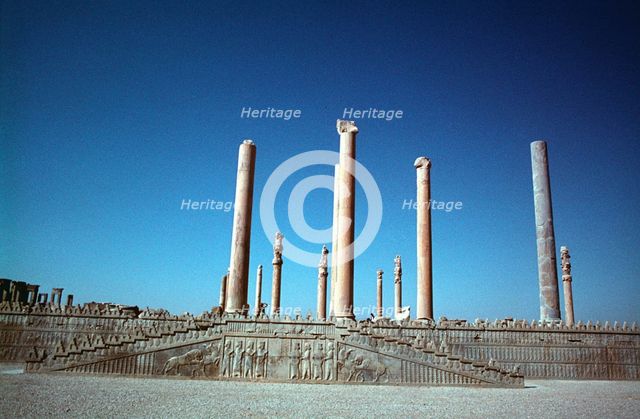Ruins of the Apadana, Persepolis, Iran. Creator: Vivienne Sharp.