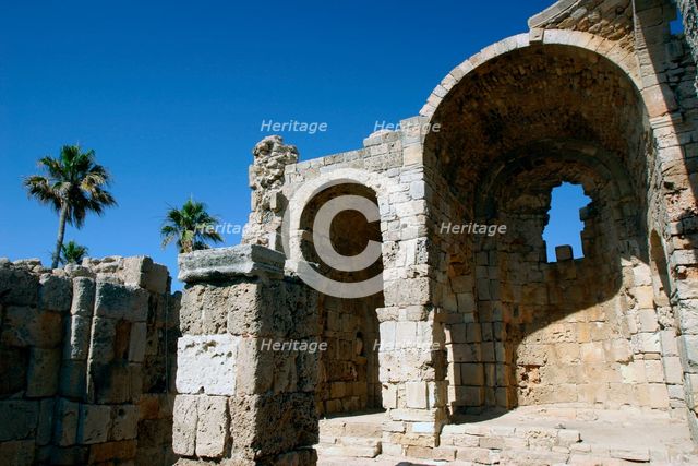 Ruins of the Basilica of Ayios Philion, Dipkarpaz (Rizokarpaso), North Cyprus. Creator: Peter Thompson.