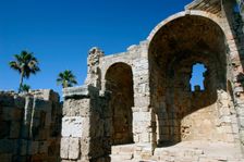 Ruins of the Basilica of Ayios Philion, Dipkarpaz (Rizokarpaso), North Cyprus. Creator: Peter Thompson