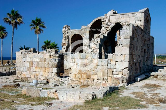 Ruins of the Basilica of Ayios Philion, Dipkarpaz (Rizokarpaso), North Cyprus. Creator: Peter Thompson.