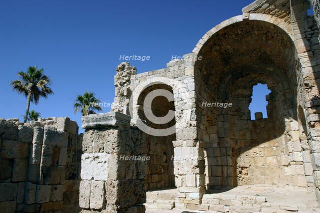 Ruins of the Basilica of Ayios Philion, Dipkarpaz (Rizokarpaso), North Cyprus.