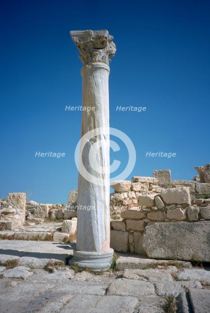 Ruins of the basilica, Curium (Kourion), Cyprus, 2001. Creator: Vivienne Sharp.