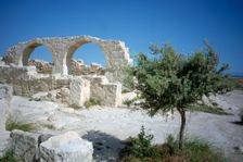 Ruins of the basilica, Curium (Kourion), Cyprus, 2001. Creator: Vivienne Sharp