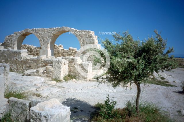 Ruins of the basilica, Curium (Kourion), Cyprus, 2001. Creator: Vivienne Sharp.