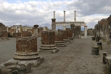 Ruins of the Basilica, Pompeii, Italy, late 2nd century BC (2009). Creator: LTL