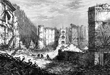 Ruins of the Belgrave Pantechnicon, 1874. Creator: Unknown