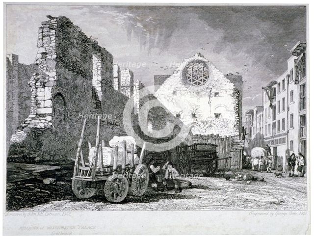 Ruins of the Bishop of Winchester's palace, Southwark, London, 1828. Artist: John Sell Cotman