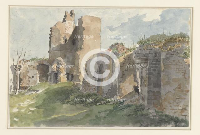 Ruins of the Château de Chevreuse, 1821. Creator: Anon.