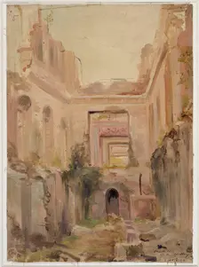 Ruins of the Château de Saint-Cloud: the vestibule, c1875. Creator: Jean Baptiste Edmond Allouard