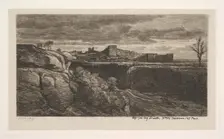 Ruins of the Chateau of Crèmieux (Isère), 1850. Creator: Charles Francois Daubigny