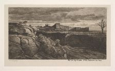 Ruins of the Chateau of Crèmieux (Isère), 1850. Creator: Charles Francois Daubigny
