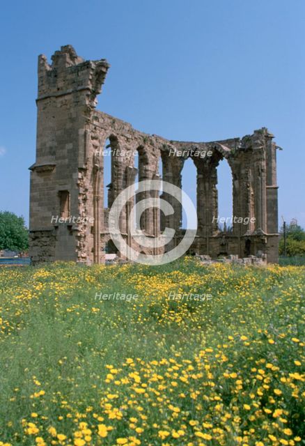 Ruins of the Church of St George of the Latins, Famagusta, North Cyprus, 2001.  Creator: Vivienne Sharp.