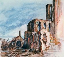 Ruins of the Cloisters at Messines 1914. Artist: Adolf Hitler