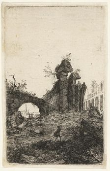 Ruins of the Coliseum, plate 10 from The Ruins of Rome, 1639/40. Creator: Bartholomeus Breenbergh