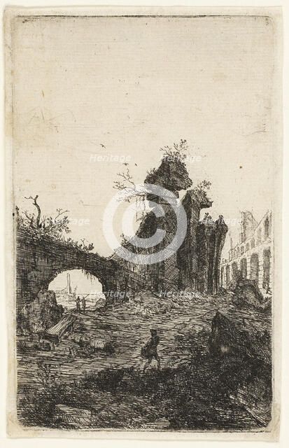 Ruins of the Coliseum, plate 10 from The Ruins of Rome, 1639/40. Creator: Bartholomeus Breenbergh.