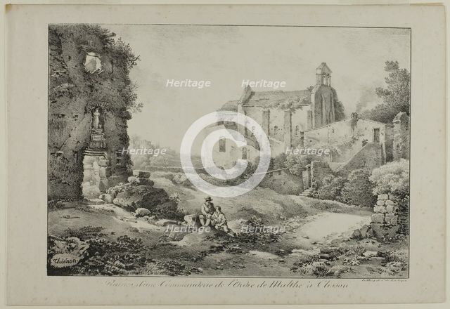 Ruins of the Commanding Post of the Order of Malta, Clisson, 1817. Creator: Claude Thiénon.