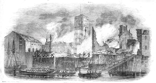 Ruins of the fire, 1843. Creator: Unknown.