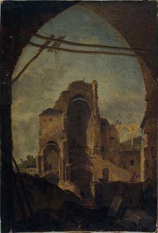 Ruins of the former abbey of Montmartre, known as the lower abbey, c1840. Creator: Felicie Tiger