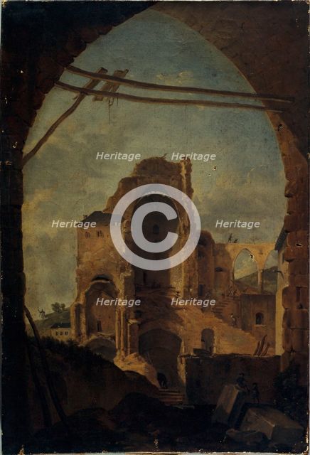 Ruins of the former abbey of Montmartre, known as the lower abbey, c1840. Creator: Felicie Tiger.