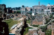 Ruins of the Forum, Rome with the House of the Vestals on the left