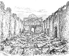 Ruins of the Globe Theatre, Johannesburg, after the fire, 1890. Creator: Unknown