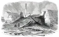 Ruins of the Great Fire at Bermondsey, 1850. Creator: Unknown