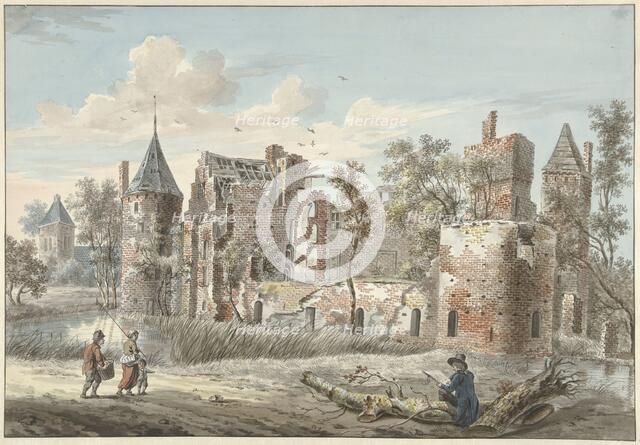 Ruins of the Huis ter Haar near Maarssen, 1797.  Creator: Jan Philip Reuthel.