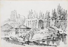 Ruins of the Imperial Palaces on the Palatine Hill, 1744/1750. Creator: Joseph-Marie Vien the Elder