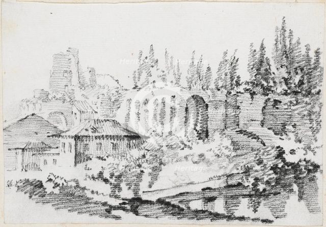 Ruins of the Imperial Palaces on the Palatine Hill, 1744/1750. Creator: Joseph-Marie Vien the Elder.