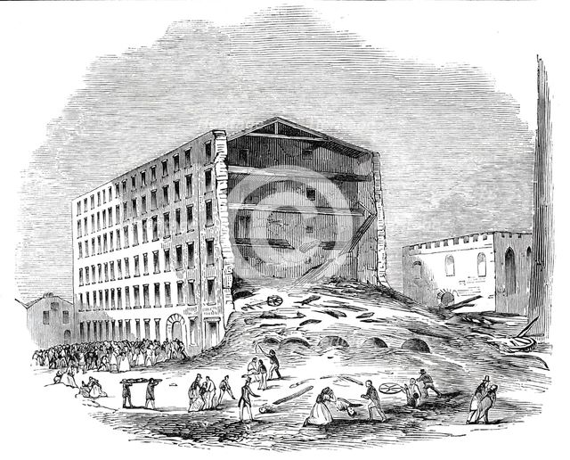 Ruins of the Lower-House Mill, near Oldham, 1844. Creator: Unknown.