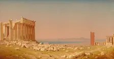 Ruins of the Parthenon, 1880. Creator: Sanford Robinson Gifford