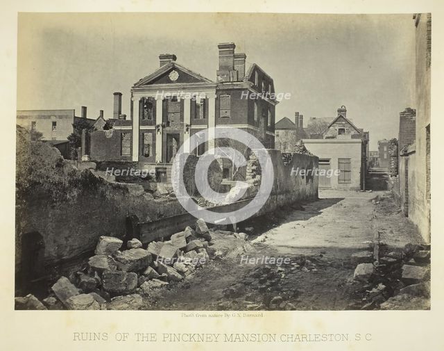 Ruins of the Pinckney Mansion, Charleston, S.C., 1865. Creator: George N. Barnard.