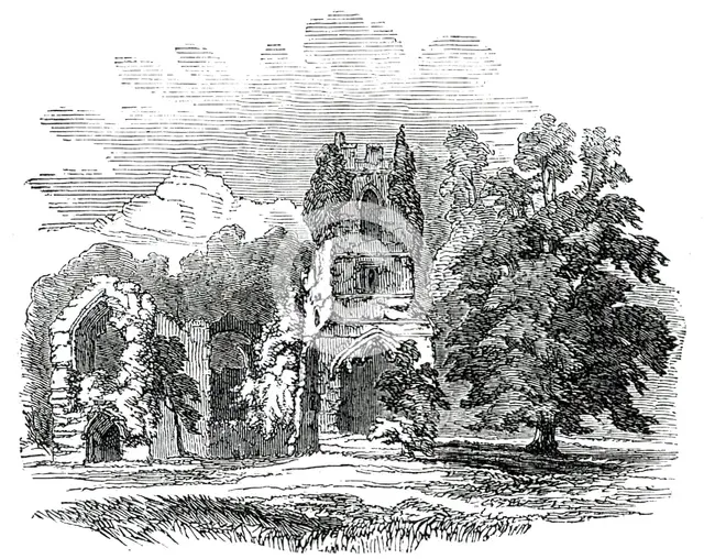 Ruins of the Priory of Mount Grace, East Harlsey, York, 1850. Creator: Unknown.
