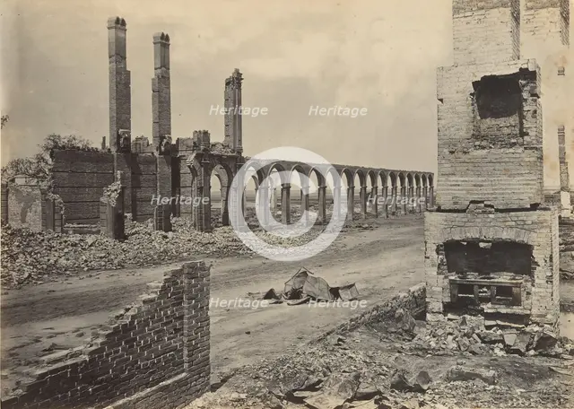 Ruins of the R.R. Depot, Charleston, South Carolina, 1860s. Creator: George N. Barnard.