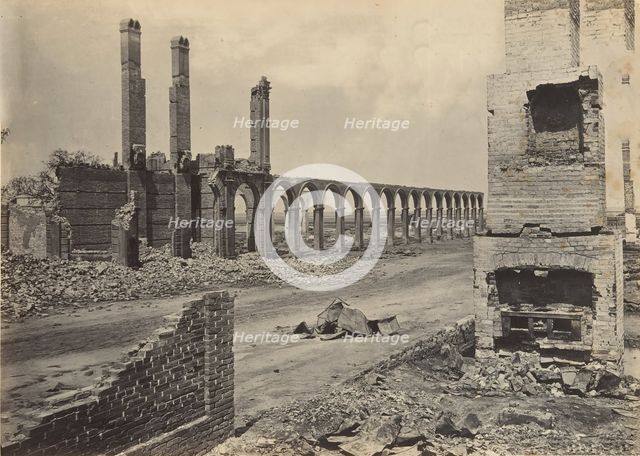 Ruins of the R.R. Depot, Charleston, South Carolina, 1860s. Creator: George N. Barnard.