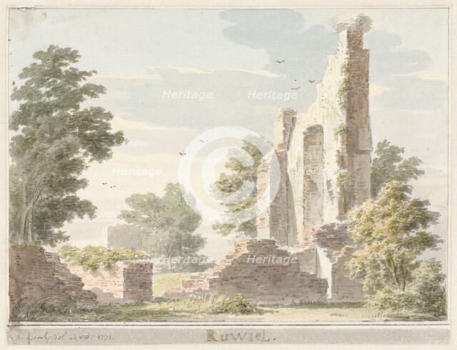 Ruins of the Ruwiel Castle, 1731. Creator: Cornelis Pronk.