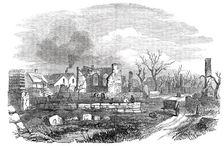 Ruins of the Recent Fire at Ashwell, 1850. Creator: Unknown