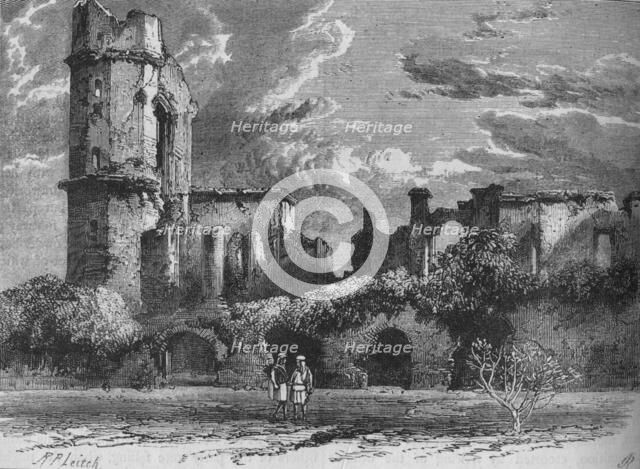 'Ruins of the Residency at Lucknow', c1880. Artist: Richard Principal Leitch.