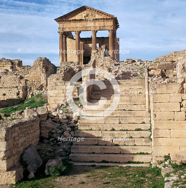 Ruins of the Roman city of Thugga, 6th century BC. Artist: Unknown