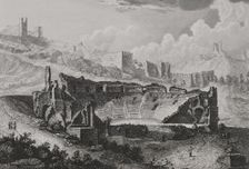 Ruins of the Roman theatre, built around 50 AD, Sagunto, Spain, 1852. Creator: Antonio Roca Sallent