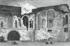Ruins of the south transept, Church of St Bartholomew-the-Great, Smithfield, City of London, 1800. Artist: Anon