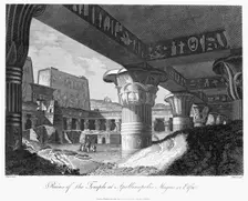 Ruins of the Temple at Apollinopolis Magna or Edfu, Egypt 1804.Artist: J Pass