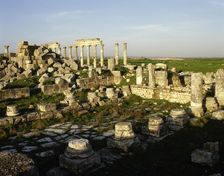 Ruins of the Temple of Zeus Belos, Apamea (Afamia), Syria, 2001. Creator: LTL