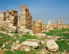 Ruins of the Temple of Bel, Dura-Europos, near Salhiye, Syria, 1st century BC (2001). Creator: LTL