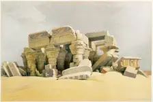 Ruins of the Temple of Kom Ombo Egypt, c1845. Creator: David Roberts