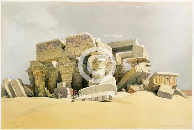 'Ruins of the Temple of Kom Ombo', Egypt, c1845. Creator: David Roberts.