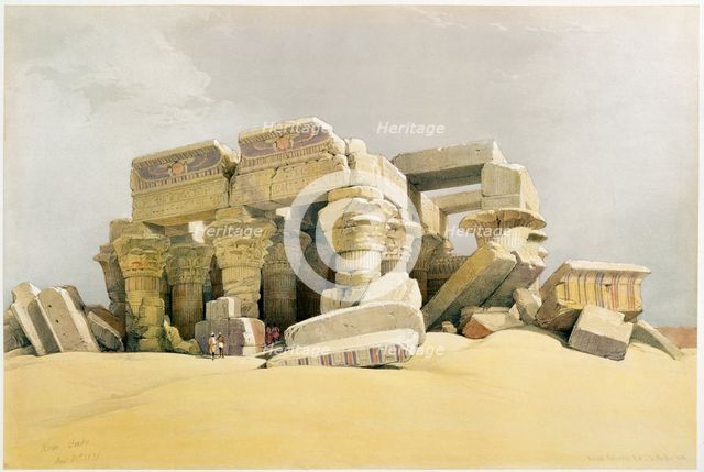 'Ruins of the Temple of Kom Ombo', Egypt, c1845. Creator: David Roberts.